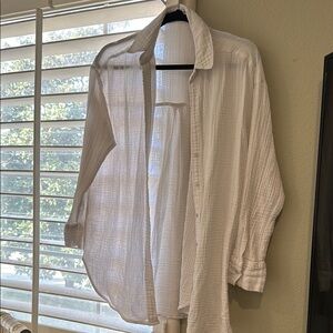 Sheer White Button-Up Shirt